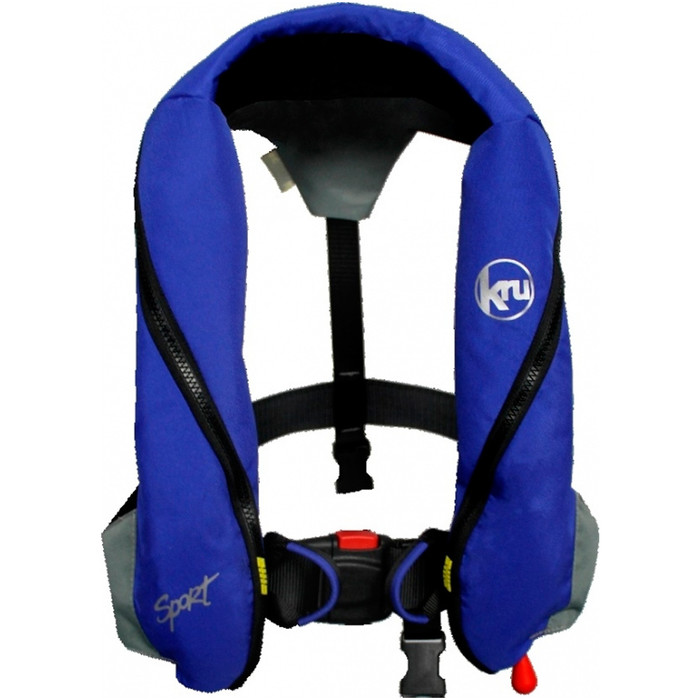 Kru Sport 185N Automatic Lifejacket With Harness - Blue / Grey LIF7223