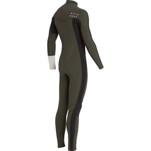 Billabong Revoluo Furnace 5/4mm Chest Zip Wetsuit Olive Escuro L45m06