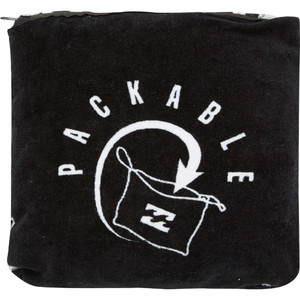 2018 Billabong Packable Poncho con cappuccio Black Print L4BR11