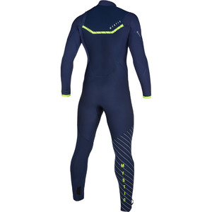 2019 Mystic Mens Marshall 4/3mm Chest Zip Wetsuit 200008 - Navy / Lime