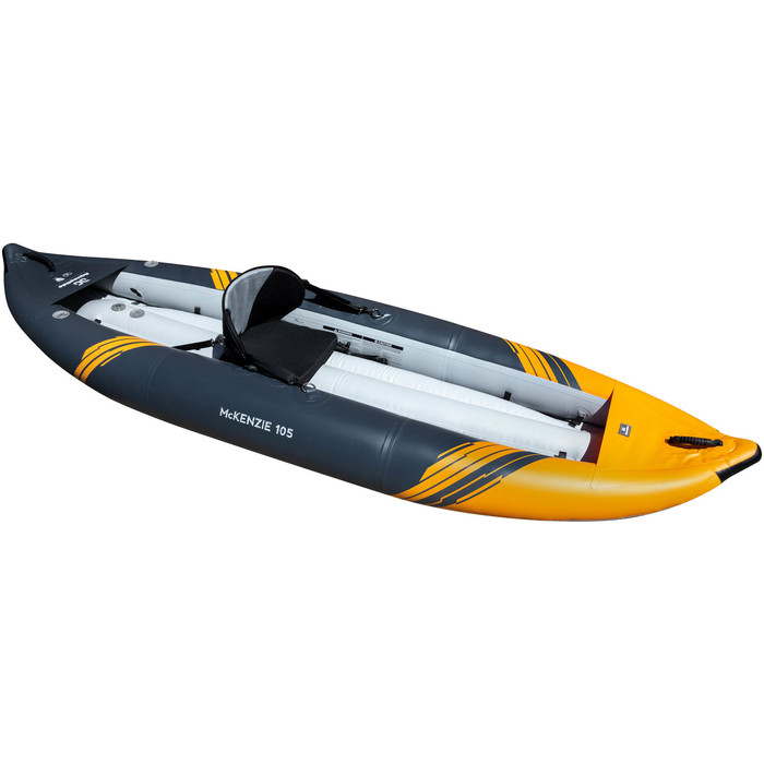 2024 Aquaglide McKenzie 105 1 Person White Water Kayak AMWW1 - Navy / Orange