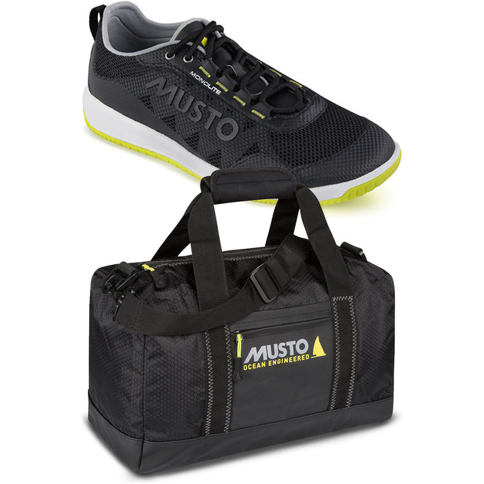 Musto Dynamic Pro Lite Sailing Shoes & Essential Small Holdall Package - Black