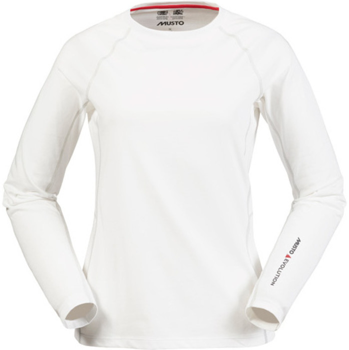 T-shirt a manica lunga da donna Sunblock di Musto Evolution WHITE SE0873