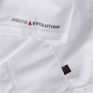 2019 Musto Hommes Evolution Sunblock Polo Emps012 Blanc