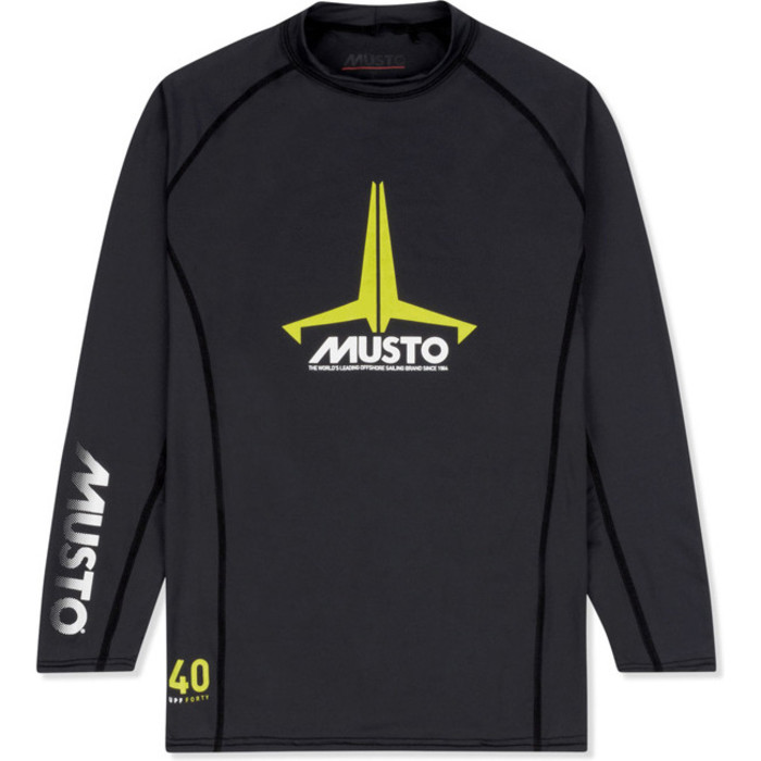 2022 Musto Junior Insignia Uv Fast Dry Ls Camiseta Negro Skts012