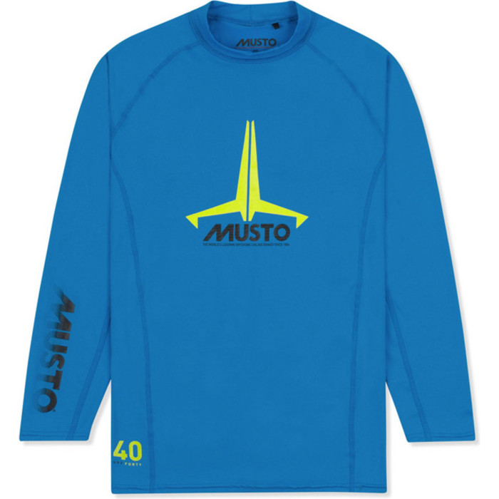 Musto Kids Youth Junior Insignia UV Fast Dry Ss T-Shirt Tee T Shirt Top Brilliant Blue UV Sun Protection and SPF Properties