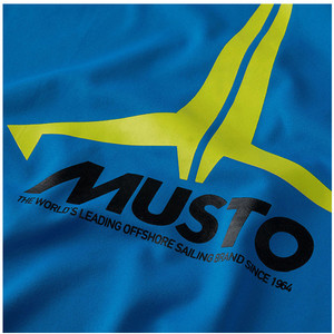 T-shirt 2021 Musto Junior Insigne Uv Musto Dry Ss Brillant Bleu Skts011