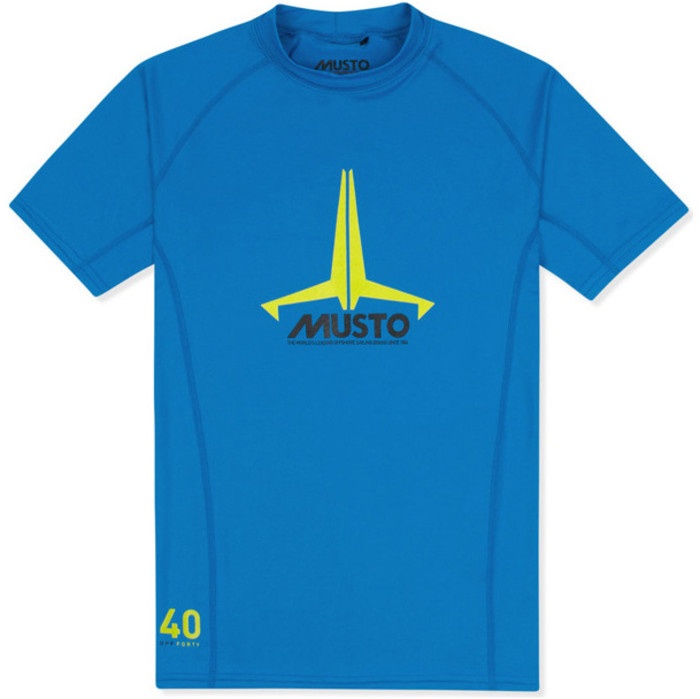 2021 Musto Junior Insignier Uv Snabbt Dry Ss T-shirt Briljant Bl Skts011