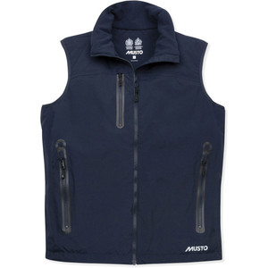 Musto Mens Corsica BR1 Fleece Lined Gilet & Sunshield Wicking UPF30 Polo Package - True Navy / White