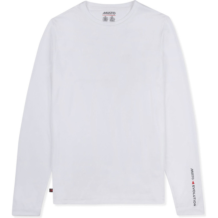 2019 Musto Mens SunShield Permanent Wicking UPF30 Long Sleeve T-shirt White EMTS030