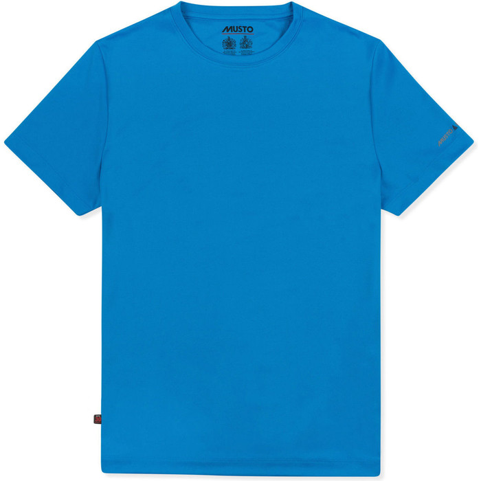 T-shirt Homme 2019 Musto -soleil Permanent Mches Upf30 Brillant Bleu Emts029