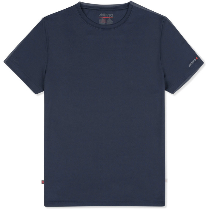 2019 Musto Mens Sunshield Permanent Feuchtigkeitsregulierend Upf30 T-shirt Navy Emts029