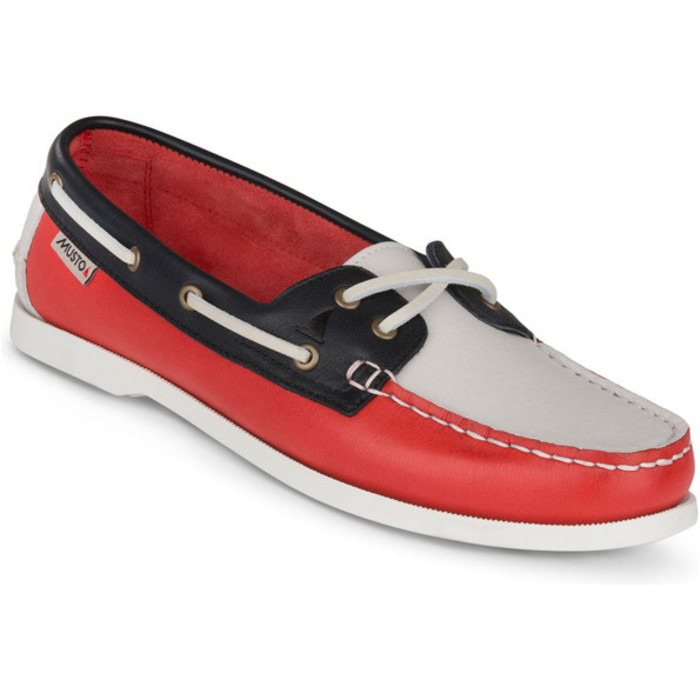 2019 Zapatos De Cubierta Para Mujer Mocasn Musto Harbour True Navy / True Red Fwft002