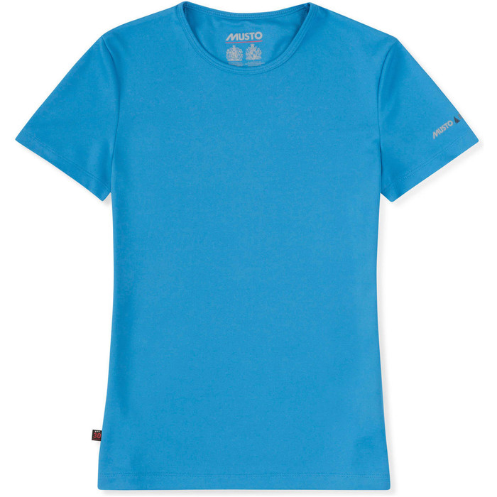 2019 Musto Womens SunShield Permanent Wicking UPF30 T-Shirt Brilliant Blue EWTS018
