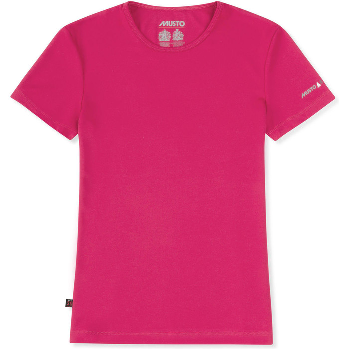 2019 Musto Womens SunShield Permanent Wicking UPF30 T-Shirt Magenta EWTS018