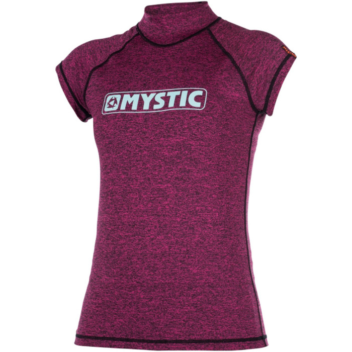 Mystic Ladies Star Short Sleeve Rash Vest PINK 170299