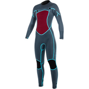2019 Mystic Diva Womens 5/3mm GBS Chest Zip Wetsuit Navy / Lime 190012