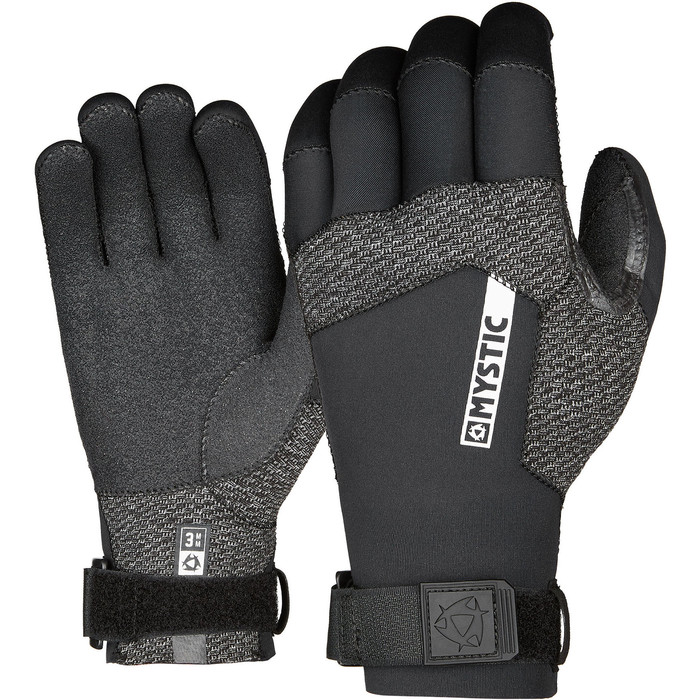 2022 Mystic Marshall 3mm Precurved Neoprene Gloves 200046 - Black
