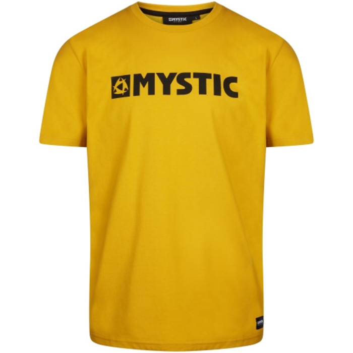 2021 Mystic Mens Brand Tee 35105.190015 - Mustard