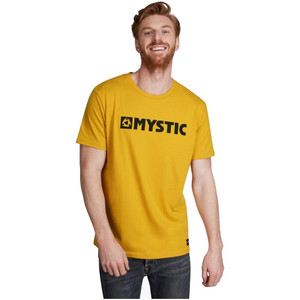 2021 Mystic Mens Brand Tee 35105.190015 - Mustard