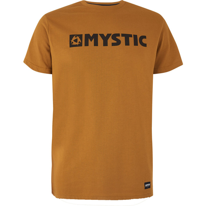 2019 Mystic Mens Brand Tee Golden Brown 190015