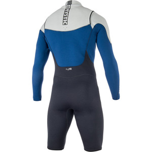 2019 Mystic Star 3/2mm Chest Zip long Arm Shorty Wetsuit Navy 180048