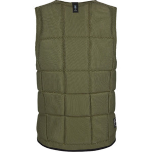 2021 Mystic The Dom Impact Vest Wake Front Zip WDOM - Brave Green