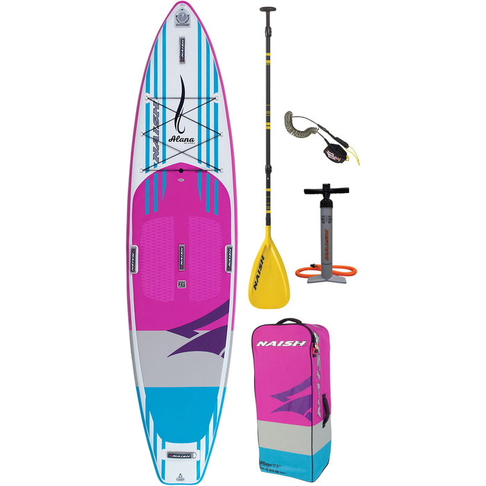 2019 Naish Alana 11'6 "x 32" Fusion Stand Up Paddle Board Paket Inc Paddle, Bag, Pump & Leash