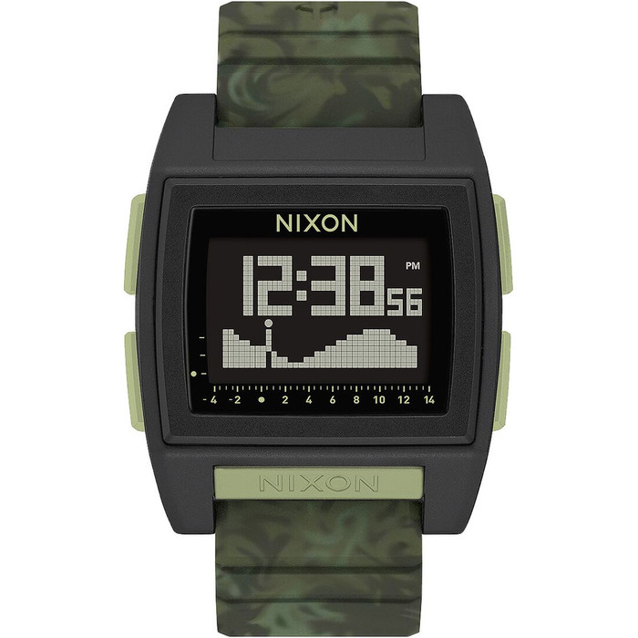 2024 Nixon Base Tide Pro Surf Horloge 1695-00 - Groen Camo