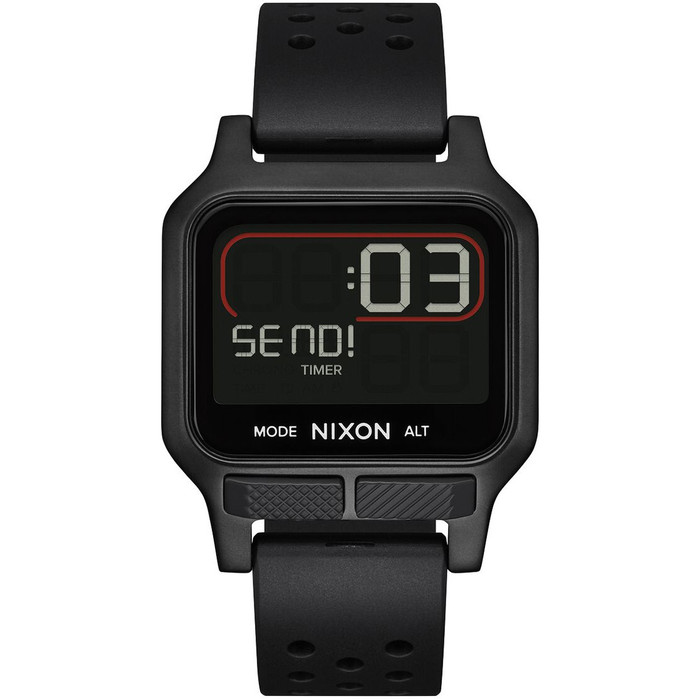 2024 Nixon Heat Surf Horloge A1320 Helemaal Zwart Accessoires