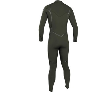 2021 O'Neill Mens Psycho One 3/2mm Chest Zip Wetsuit 5420 - Ghost Green