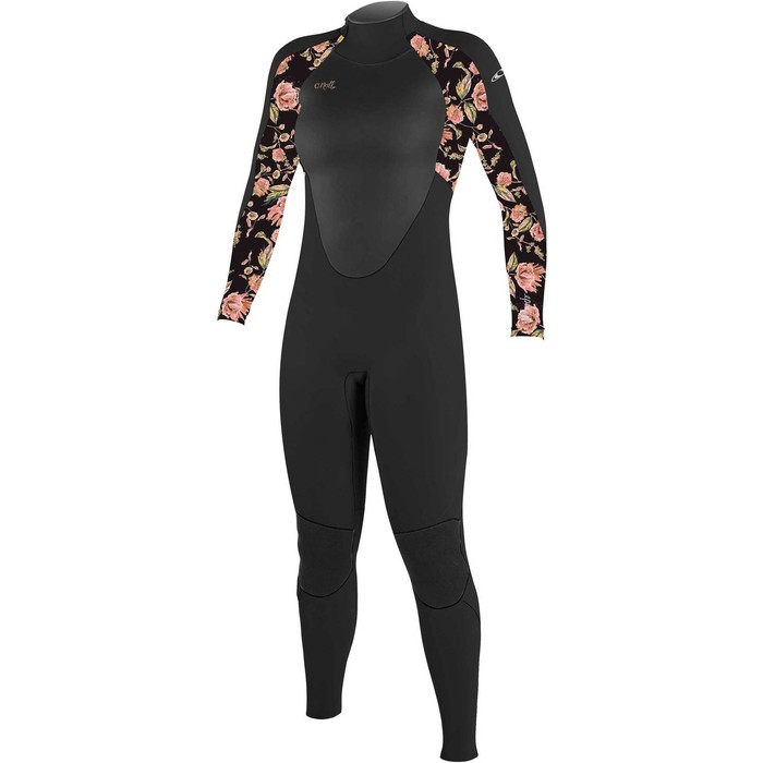 2021 O'Neill Youth Epic 3/2mm Back Zip GBS Wetsuit 4215G - Black / Flo