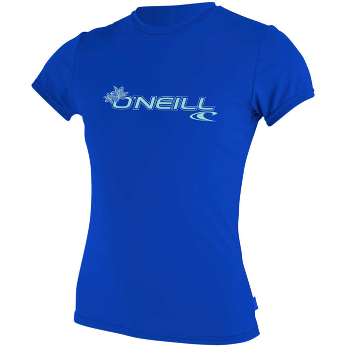 O'neill Camiseta Bsica De Mujer De Skins Corta De Erupcin Azul Tahitiano 3547