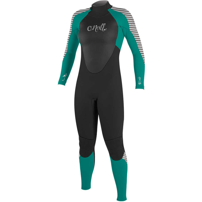 O'neill Mulheres Epic 3/2mm Gbs Back Zip Wetsuit Preto / Verde / Listra 4213