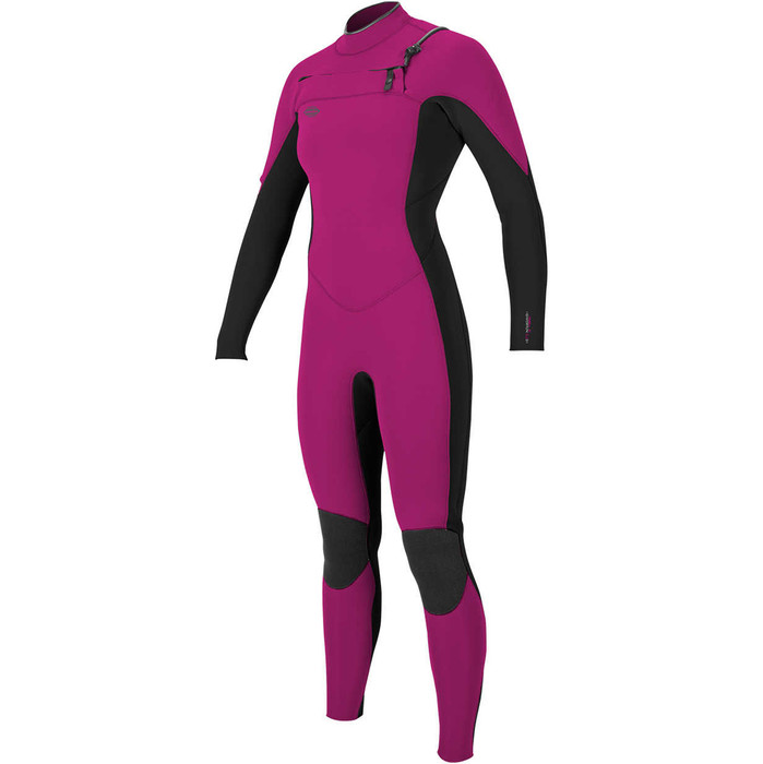 O'Neill Mujeres Hyperfreak 3 / 2mm Chest Zip GBS Wetsuit PUNK PINK / BLACK 5074