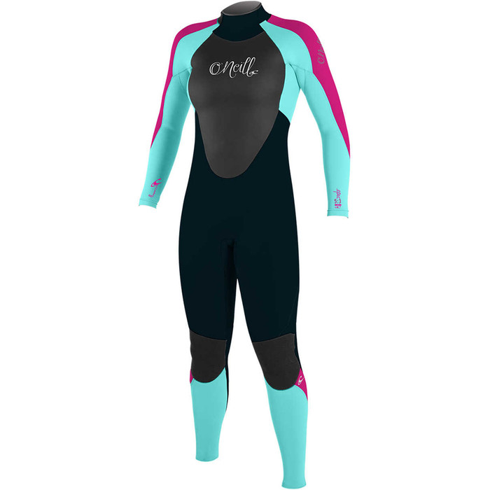 O'Neill Youth Girls Epic 3/2mm Back Zip GBS Wetsuit SLATE / SEAGLASS / BERRY 4215G - 2nd