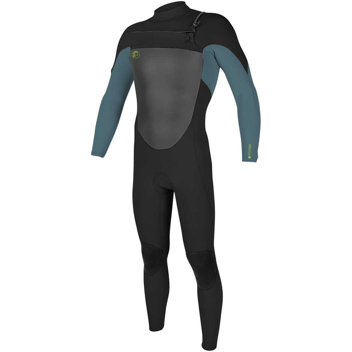 O'Neill Youth O'Riginal 5/4mm Chest Zip Wetsuit BLACK / DUSTY BLUE / DAYGLO 4999