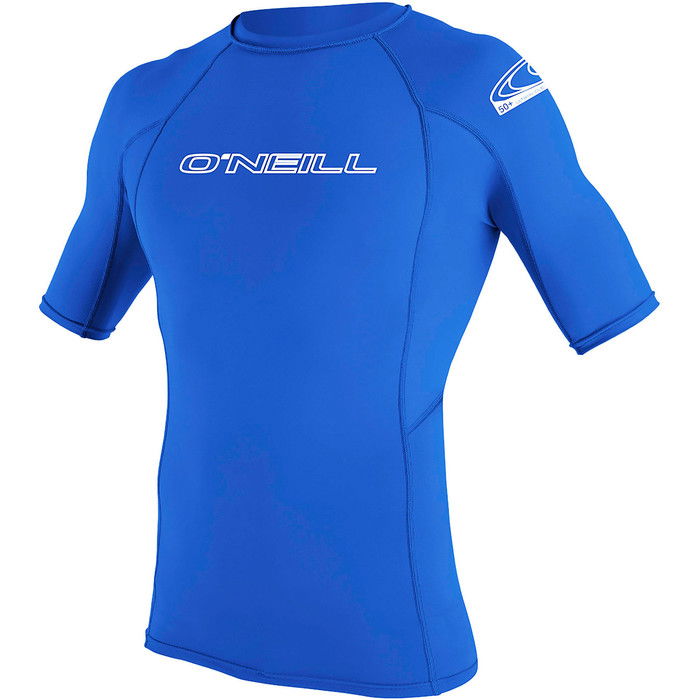 2024 O'neill Basic Skins Kurzarm Crew Rash Vest 3341 - Pacific