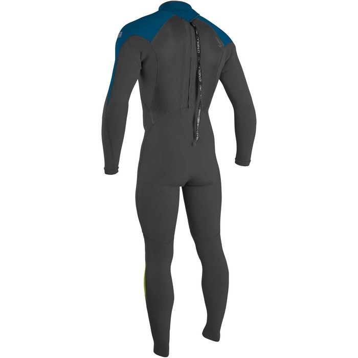 2024 O'Neill Youth Epic 3/2mm Rug Ritssluiting Gbs Wetsuit 4215 - Black / Ultra Blue