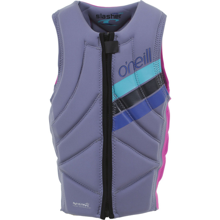 2019 O'neill Girl's Slasher Comp Impact Vest Mist / Br 4940geu