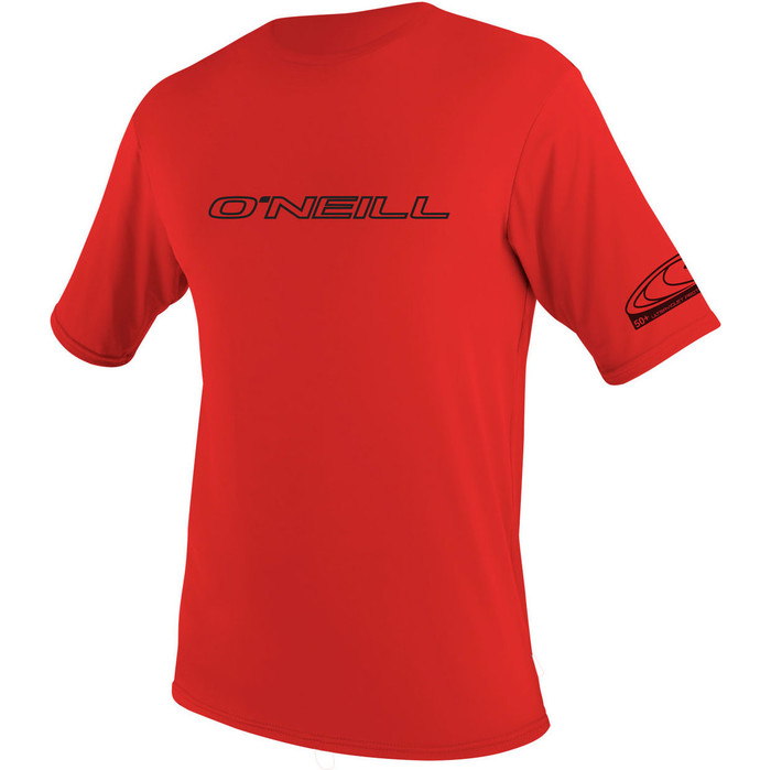 2023 O'Neill Mens Basic Skins Short Sleeve Sun Shirt 3402 - Red
