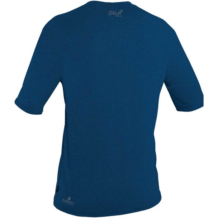 2024 O'Neill Mens Blueprint UV Short Sleeve Sun Shirt Rash Vest 5450SB - Deep Sea