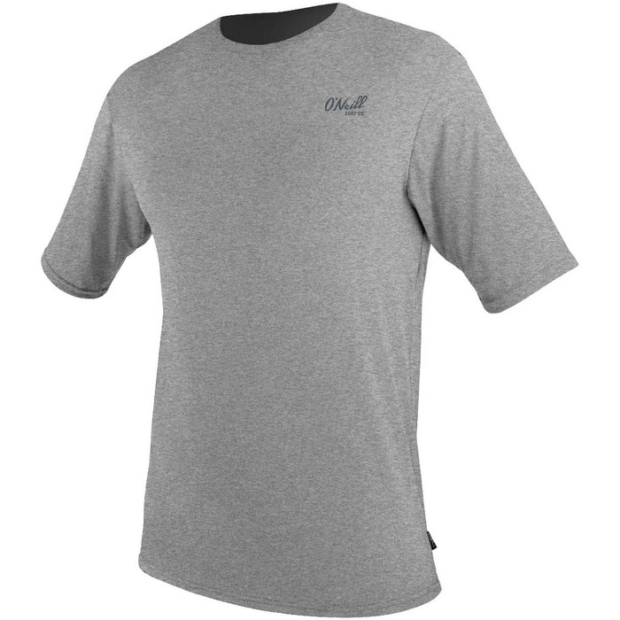2021 O'Neill Mens Blueprint UV Short Sleeve Sun Shirt Rash Vest 5450SB - Overcast