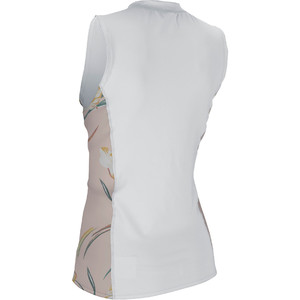 2019 O'Neill Womens Front Zip Cap Sleeve Sun Shirt White / Calris 5307S