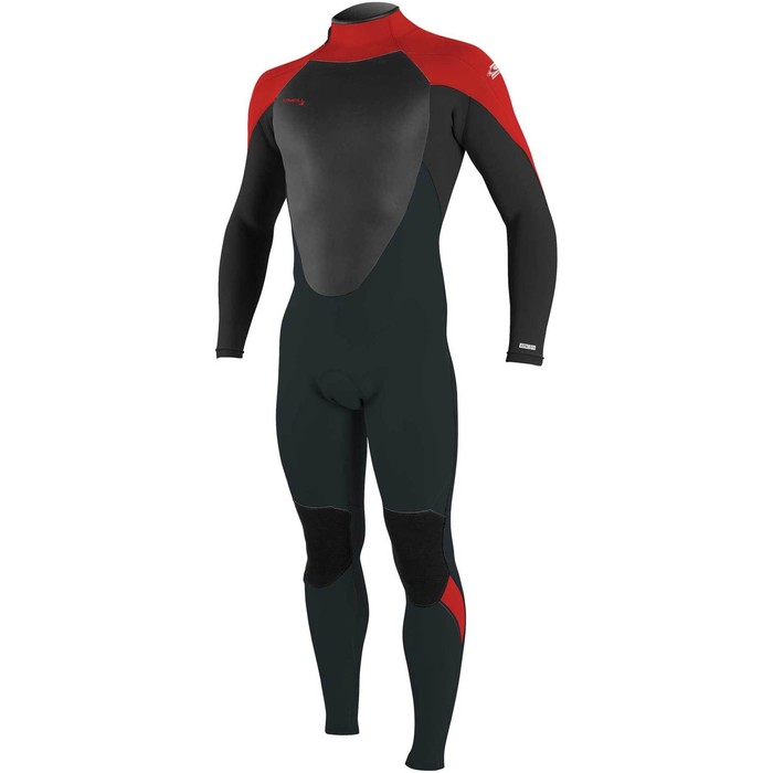 2022 O'Neill Youth Epic 3/2mm Rug Ritssluiting Gbs Wetsuit 4215 - Gunmetal / Black / Red