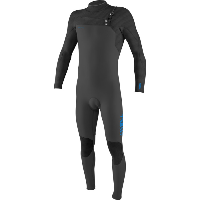 2022 O'Neill Youth Hyperfreak+ 4/3mm Chest Zip Wetsuit 5351 - Raven