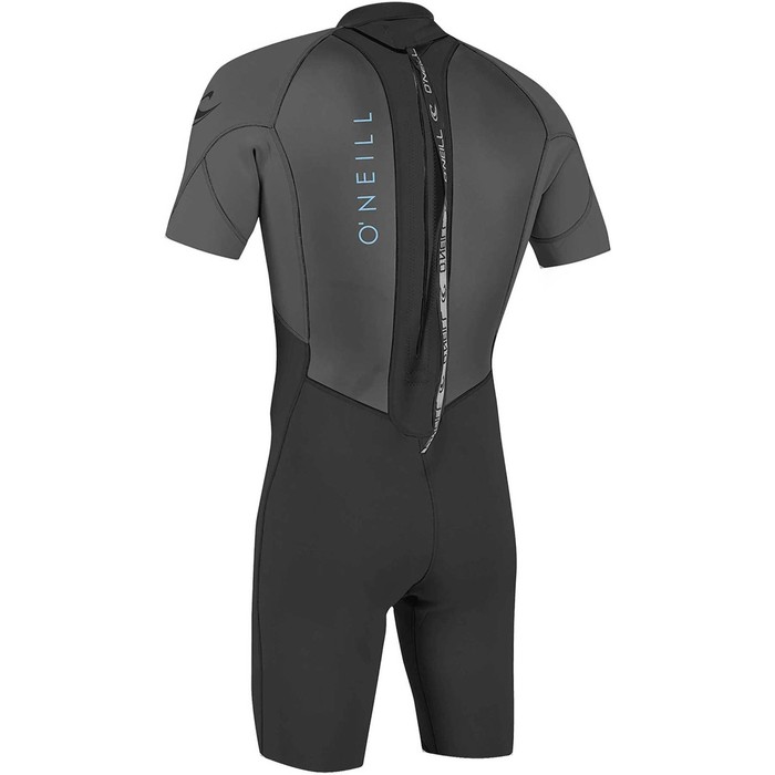 2023 O'Neill Youth Reactor II 2mm Back Zip Shorty Wetsuit 5045 - Black / Graphite