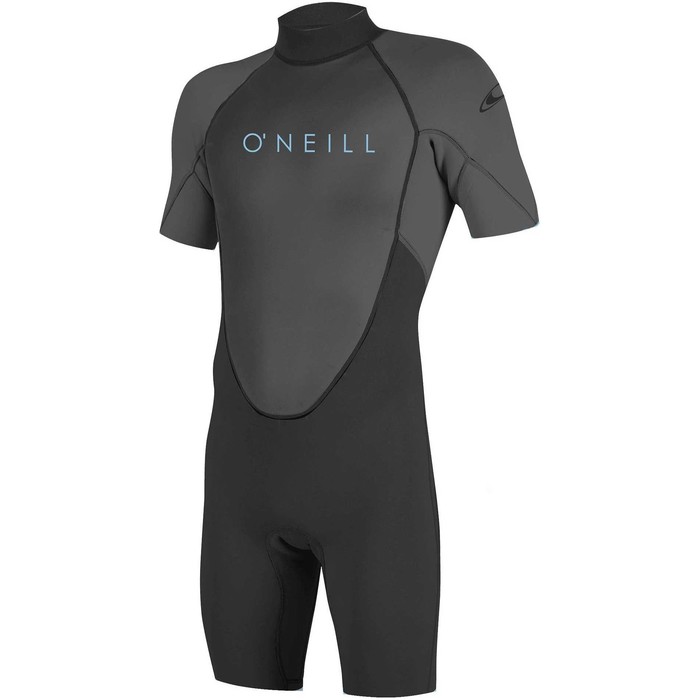 2023 O'Neill Youth Reactor II 2mm Back Zip Shorty Wetsuit 5045 - Black / Graphite