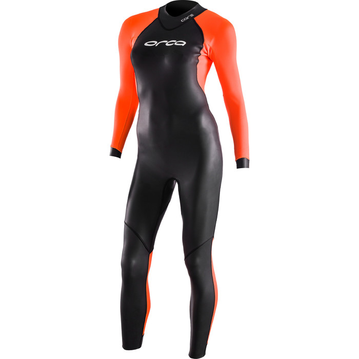 2022 Orca Femmes Core Hi-Viz Open Water Swim Combinaison Noprne LN674601 - Black / Hi-Vis