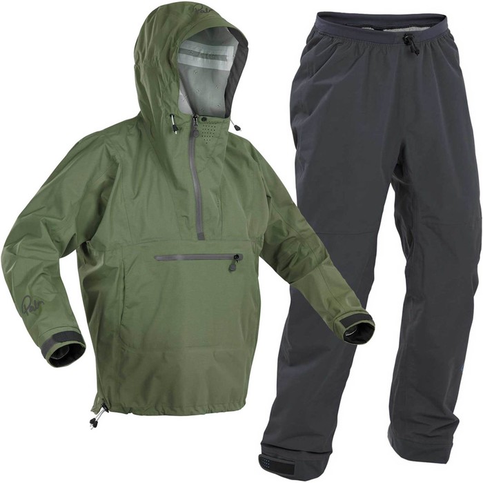 2022 Palm Mens Vantage Kayak Jacket & Vector Trouser Combi Set - Olive / Grey